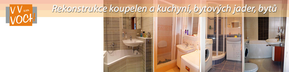 Rekonstrukce Plzeň - koupelny - bytové jádro - byty